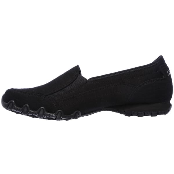 SKECHERS Women's Relaxed Fit: Bikers -  Lounger Slip-On Shoes, Black