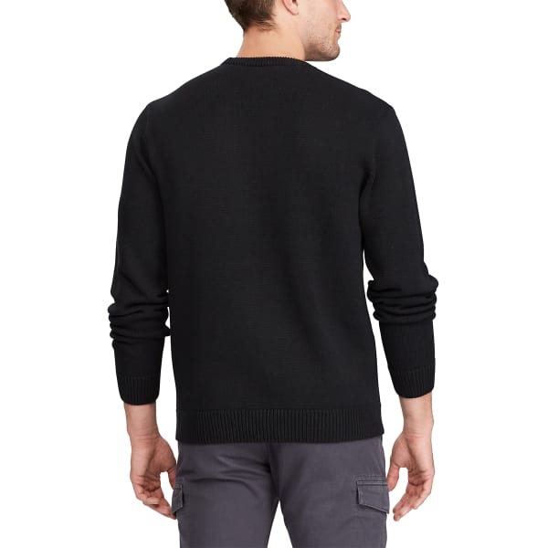 CHAPS Men's Solid Crewneck Long-Sleeve Sweater