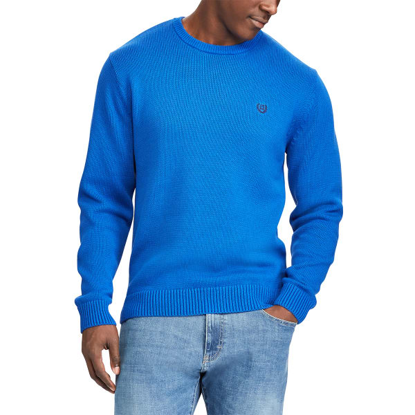 CHAPS Men's Solid Crewneck Long-Sleeve Sweater