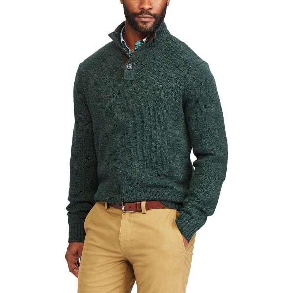 CHAPS Men's Pre-Twist Button-Mock Long-Sleeve Sweater