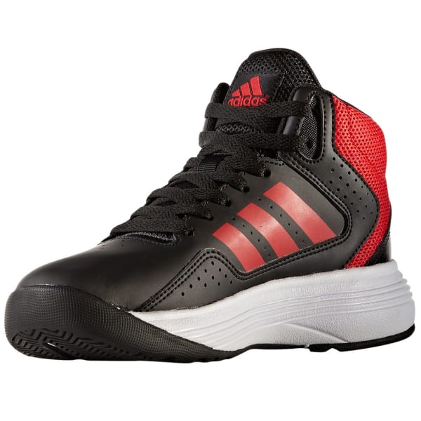 ADIDAS Boys' Cloudfoam Ilation Mid Basketball Shoes, Black/Red