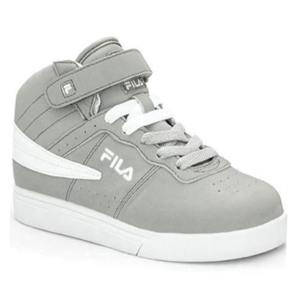 FILA Boys' Vulc 13 Basketball Shoes, Heather Grey/White