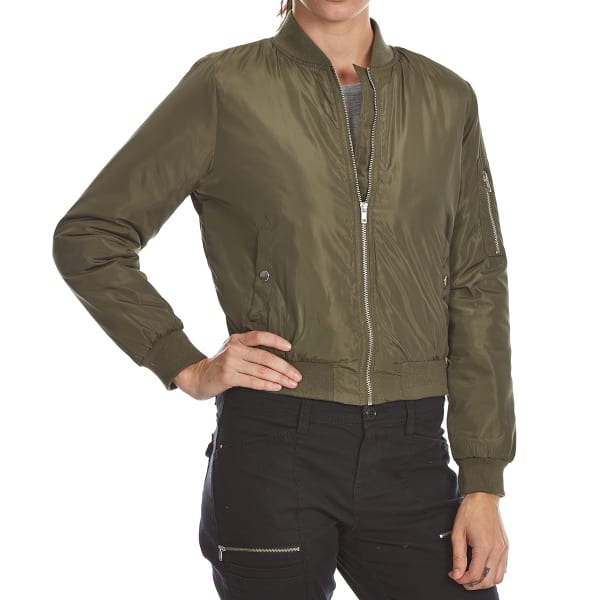 AMBIANCE APPAREL Juniors' Bomber Flight Jacket