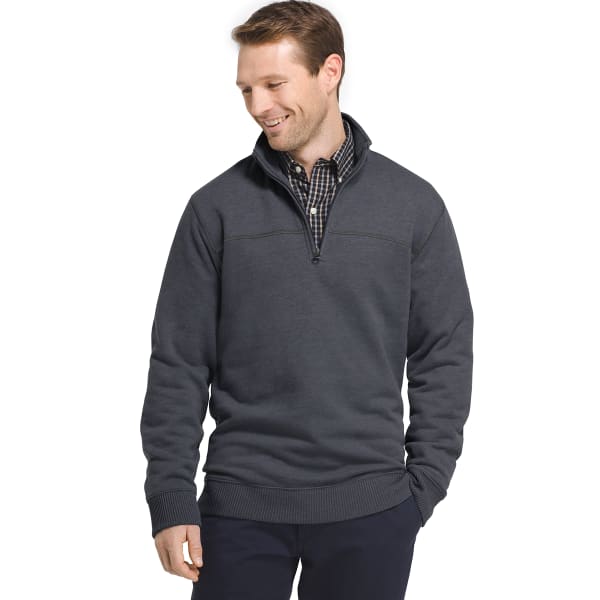 ARROW Men's Sueded Quarter Zip Fleece Long-Sleeve Pullover