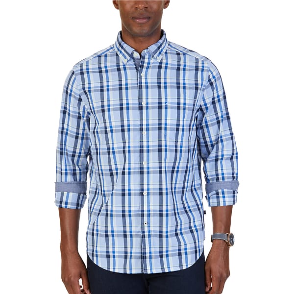 NAUTICA Men's Classic Fit Oversize Plaid Poplin Shirt