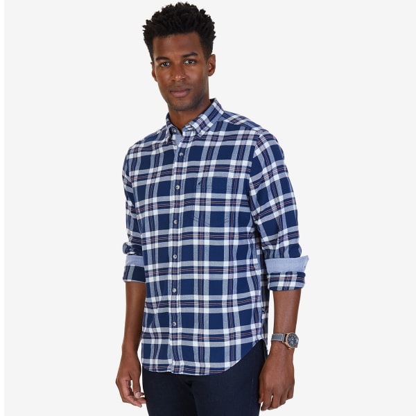 NAUTICA Men's Long-Sleeve Plaid Flannel Shirt - Bob’s Stores