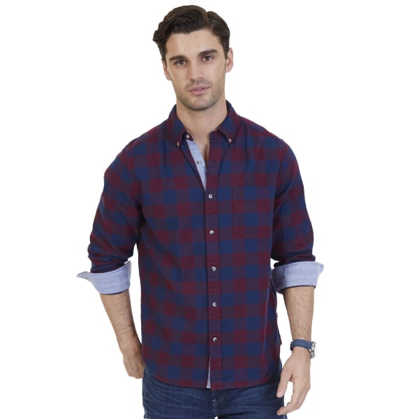 NAUTICA Men's Classic Fit Buffalo Plaid Flannel Shirt