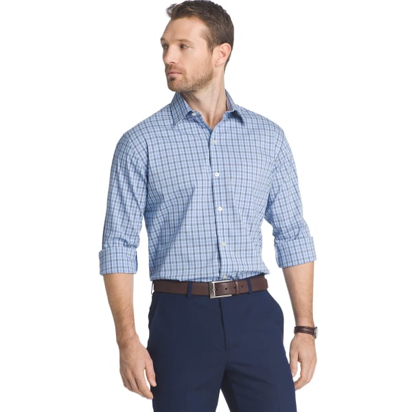 VAN HEUSEN Men's Traveler Plaid Stretch Woven Shirt