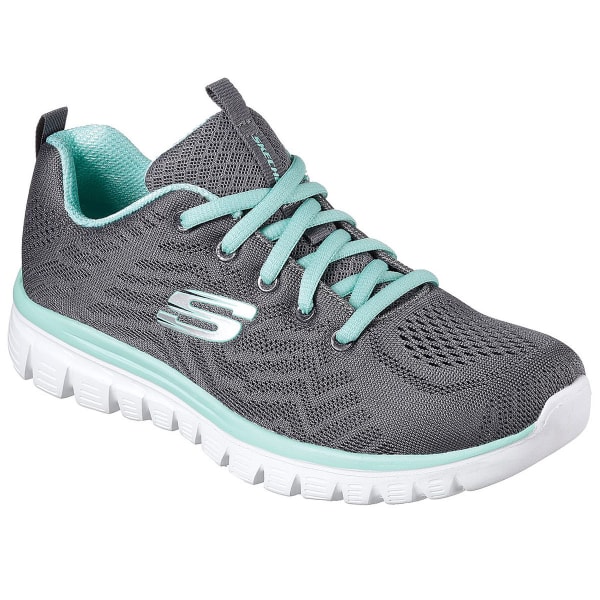 SKECHERS Women's Graceful - Get Connected Sneakers, Charcoal