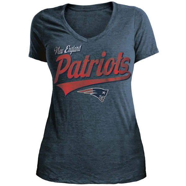 NEW ENGLAND PATRIOTS Women's Tri-Blend V-Neck Short-Sleeve Tee