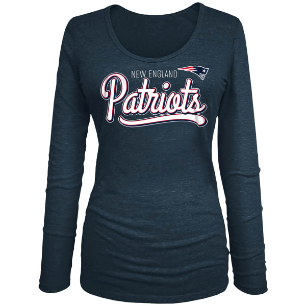 NEW ENGLAND PATRIOTS Women's Scoop-Neck Long-Sleeve Tee