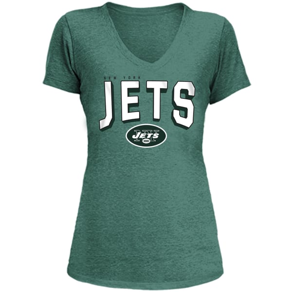 NEW YORK JETS Women's Tri-Blend V-Neck Short-Sleeve Tee