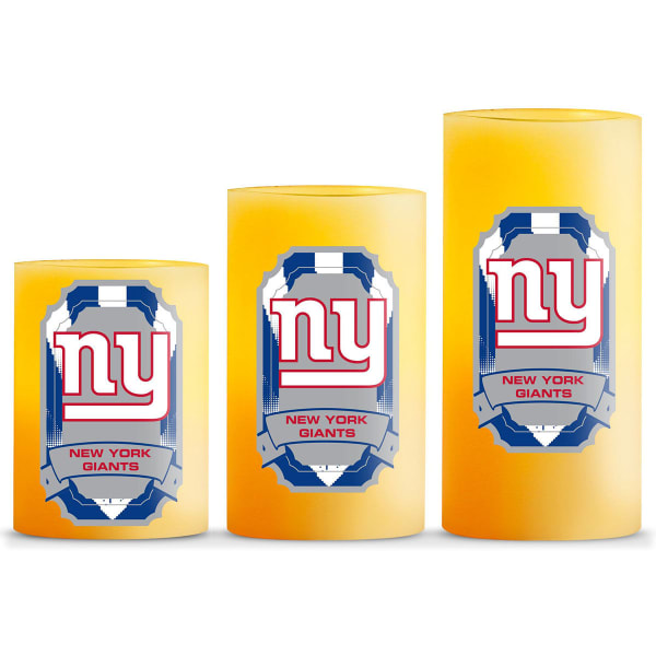 NEW YORK GIANTS LED Flameless Light Candles, 3-Pack