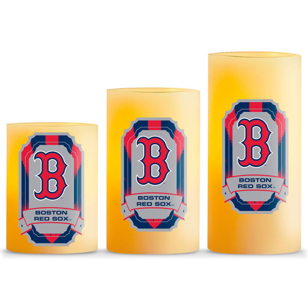 BOSTON RED SOX LED Flameless Light Candles, 3-Pack