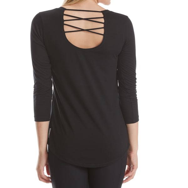 RBX Women's Back Cutout ¾-Sleeve Top