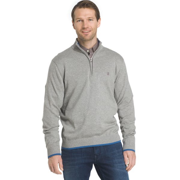 IZOD Men's Fine-Gauge 1/4 Zip Long-Sleeve Sweater