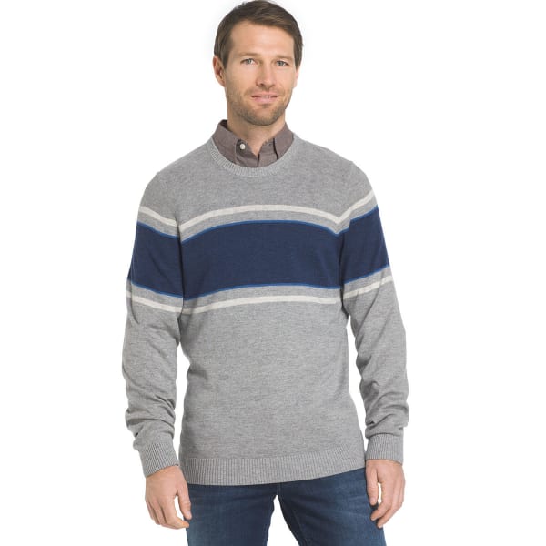 IZOD Men's Fine-Gauge Stripe Crew Long-Sleeve Sweater