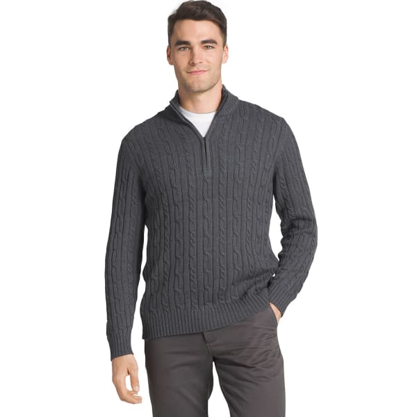 IZOD Men's Fieldhouse 1/4 Zip Long-Sleeve Sweater