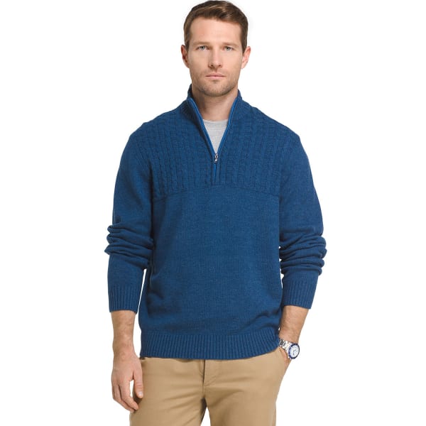 IZOD Men's Newport 1/4 Zip Long-Sleeve Sweater