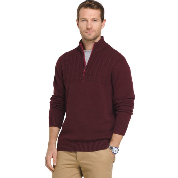 IZOD Men's Newport 1/4 Zip Long-Sleeve Sweater