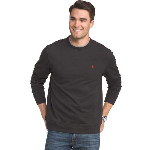 IZOD Men's Advantage Solid Sueded Crew Fleece Pullover