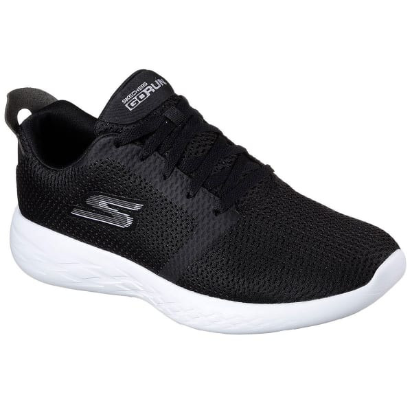 SKECHERS Men's GOrun 600 - Refine Running Shoes, Black/White