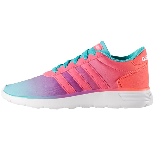 ADIDAS Girls' Neo Lite Racer K Running Shoes, Vivmin/Flash Pink/Soft Pink