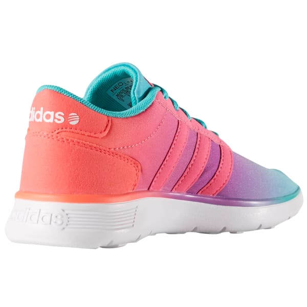 ADIDAS Girls' Neo Lite Racer K Running Shoes, Vivmin/Flash Pink/Soft Pink