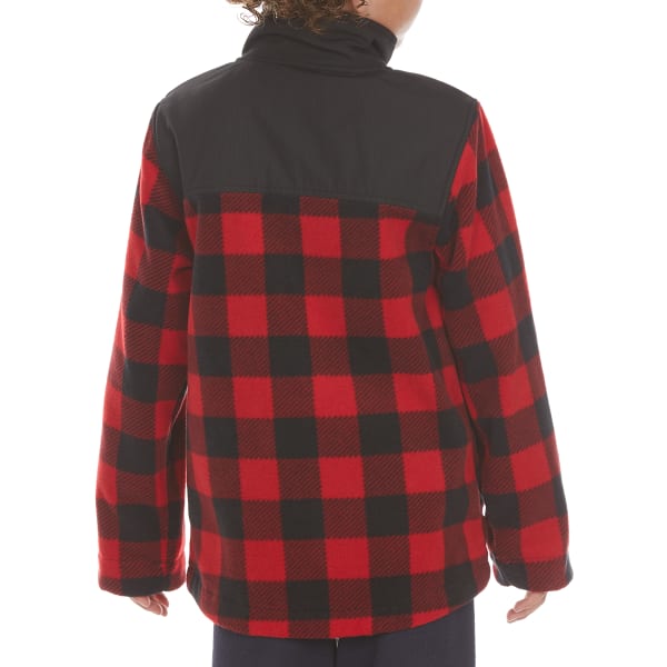 FREE COUNTRY Boys' Cedar Plaid Fleece Shirt Jacket