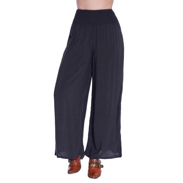 TAYLOR & SAGE Juniors' Smocked Waist Wide Leg Pants