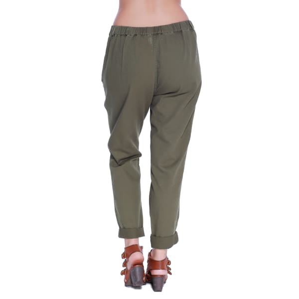 TAYLOR & SAGE Juniors' Destructed Twill Roll Cuff Pants