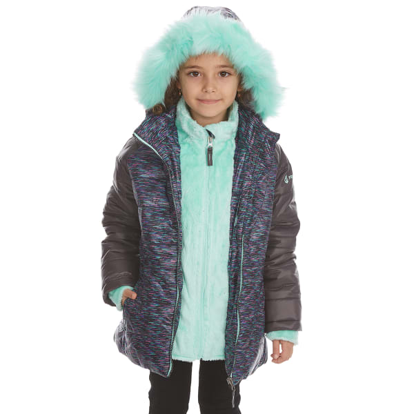 FREE COUNTRY Little Girls' Northern Lights Quilted Cire Bib Jacket