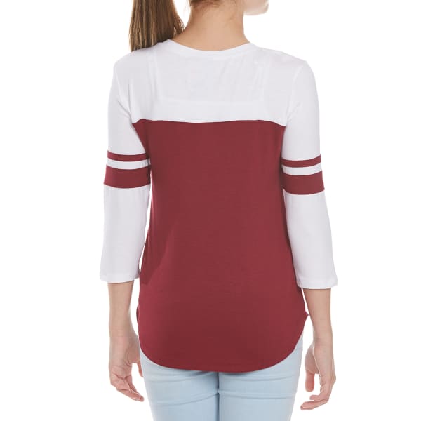 MISS CHIEVOUS Girls' Game Day ¾ Sleeve Varsity Knit Top