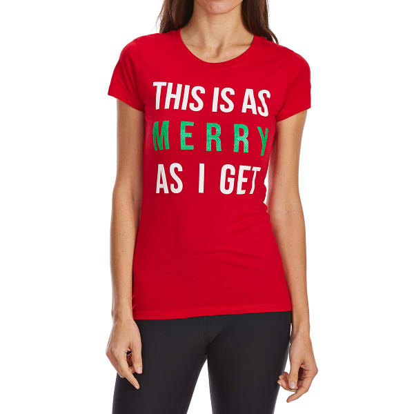 COLD CRUSH Juniors' As Merry As I Get Short-Sleeve Tee