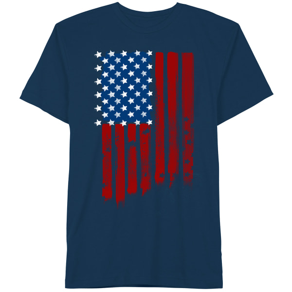 D55 Guys' White Stars U.S. Flag Short-Sleeve Tee