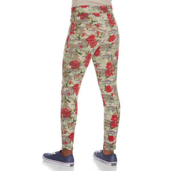 POOF Girls' Peached Rose Camo Print Leggings