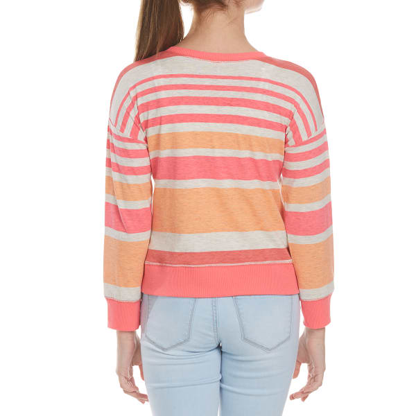 POOF Girls' Multi-Stripe Knit Long-Sleeve Shirt