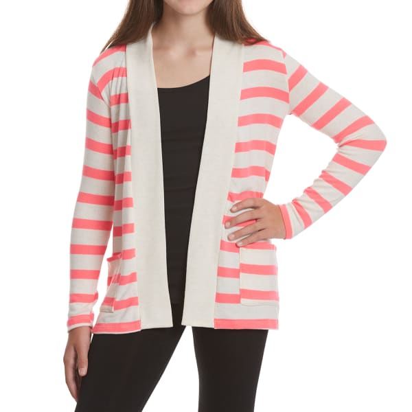 POOF Girls' Striped Cozy Cardigan