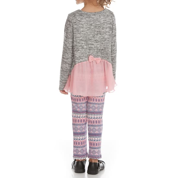 FREESTYLE Girls' Heart Hacci Leggings and Shirt Set