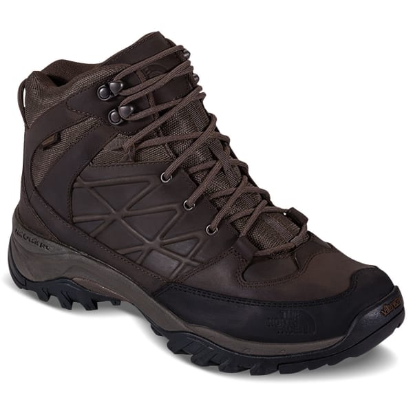 THE NORTH FACE Men's Storm Mid Waterproof Leather Hiking Boots, Coffee Brown