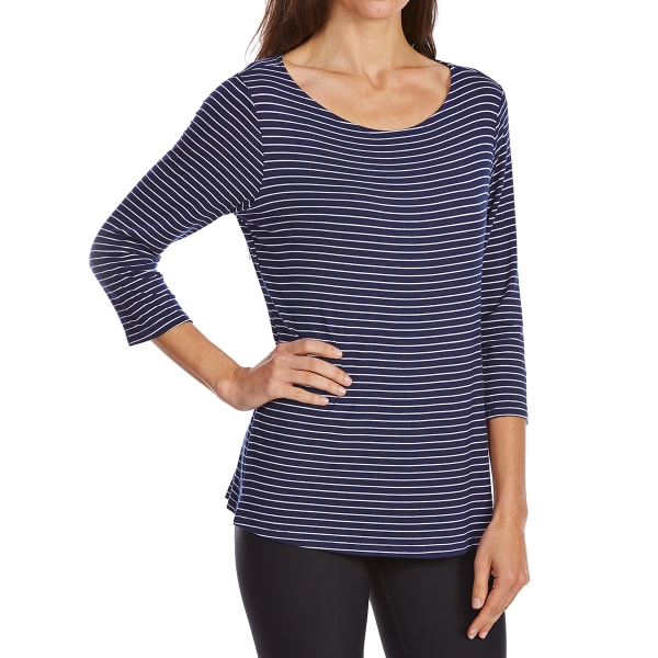 TRESICS FEMME Women's Striped ¾-Sleeve Tee