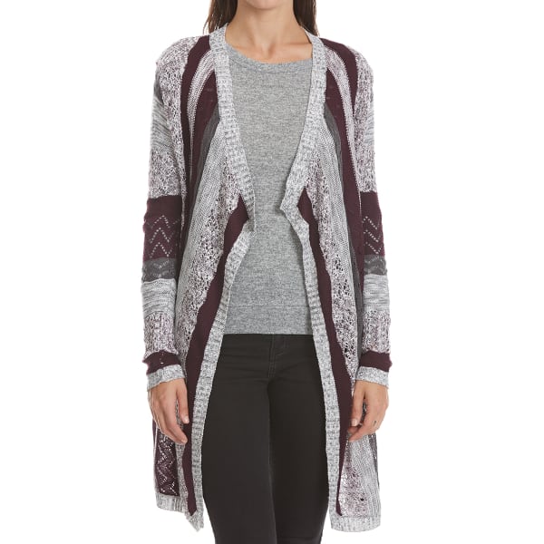 ABSOLUTELY FAMOUS Women's Stripe Cascade Cardigan