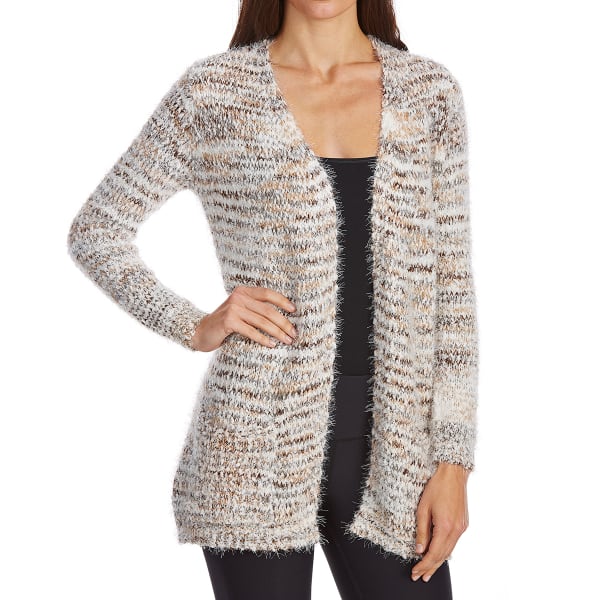 ABSOLUTELY FAMOUS Women's Popcorn Eyelash Open Cardigan