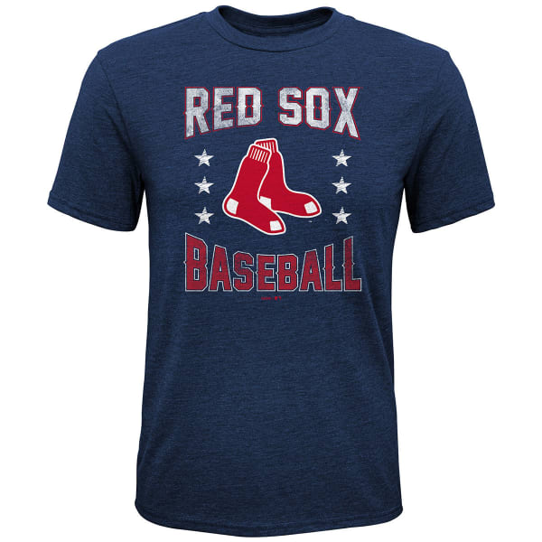 BOSTON RED SOX Boys' Triple Play Stars Tri-Blend Short-Sleeve