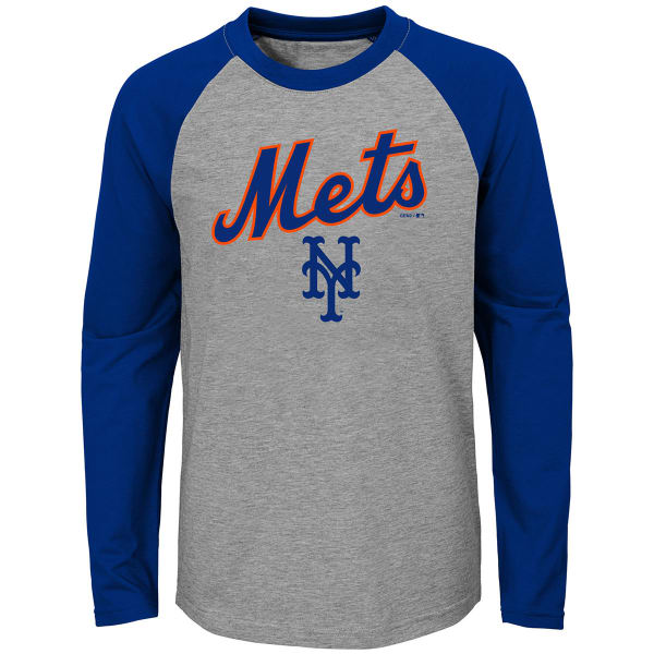 NEW YORK METS Boys' Good Play Raglan Long-Sleeve Tee