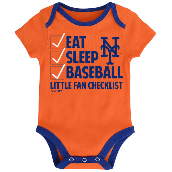 NEW YORK METS Infant Boys' Play Ball Creeper Set, 3-Pack