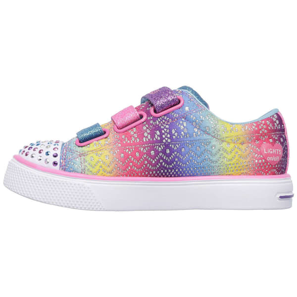 SKECHERS Little Girls' Twinkle Toes: Twinkle Breeze 2.0 - Sunshine Crochets Sneakers