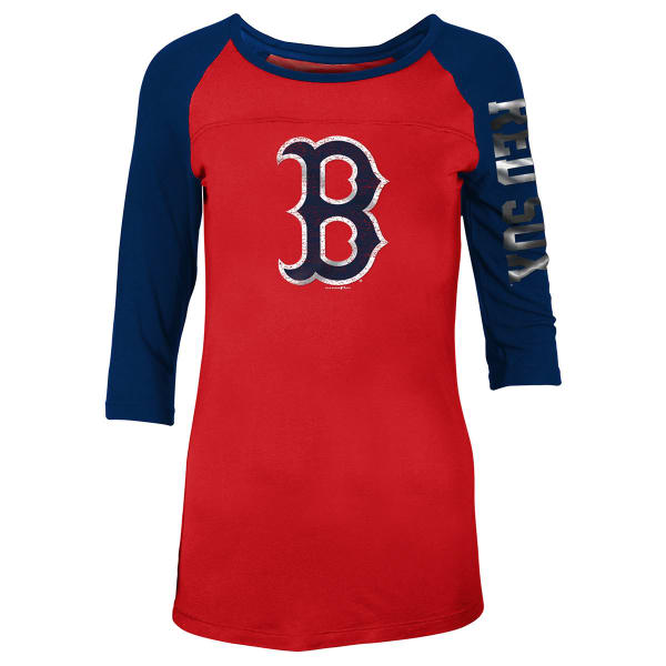 BOSTON RED SOX Women's Jersey Scoop Neck 3/4 Raglan Sleeve Tee