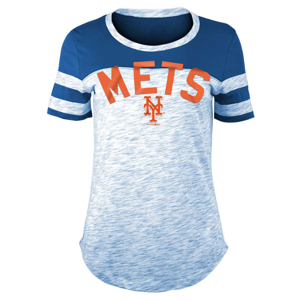 NEW YORK METS Women's Space-Dye Scoop-Neck Short-Sleeve Tee