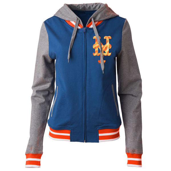 NEW YORK METS Women's French Terry Full-Zip Hoodie